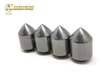 ∅22 * 34 mm Mata Bor Tungsten Carbide Buttons berkinerja tinggi / Gigi Tambang Bulat