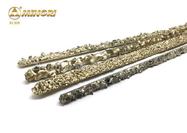 Kekerasan Tinggi HIP Sintering Cemented Carbide Gold Copper grit Rod bar menghadap keras