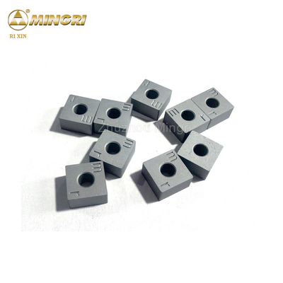 12.7x12.7x6.5 Tungsten Carbide Inserts HRA 85-90.5 Dipasang pada Chain Saw untuk Mesin Pemotong Batu