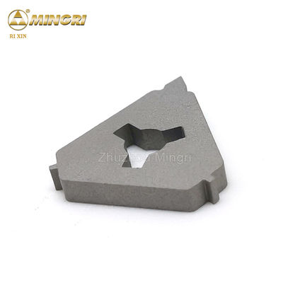 Bahan Baku Hip Sintering Tungsten Carbide Cutting Tips Segitiga Untuk Penggunaan Yang Bersih Dalam Alur