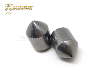 ∅22 * 34 mm Mata Bor Tungsten Carbide Buttons berkinerja tinggi / Gigi Tambang Bulat