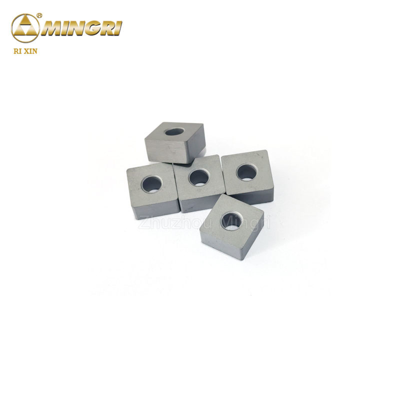 Kekerasan 12,7*12,7*6,5mm Chian Saw Machine Tungsten Carbide Insert / Tungsten Carbide Tips untuk pemotongan batu