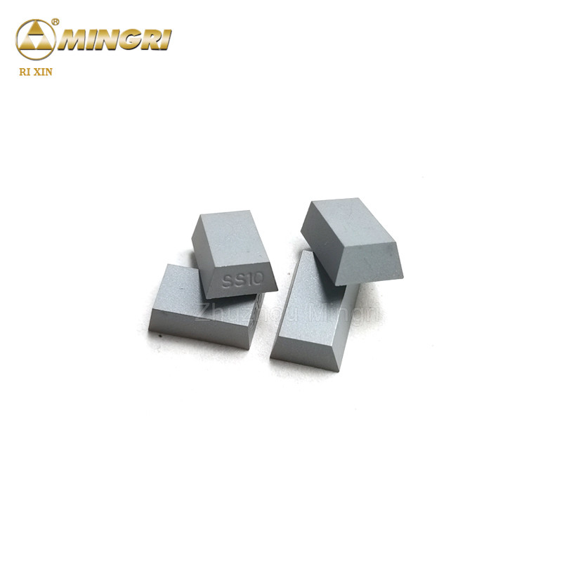 15*10*5 SS10 High Precision Carbide Saw Tip YG9C Dengan Dimensi yang Tepat Dan Keakuratan Ukuran yang Baik